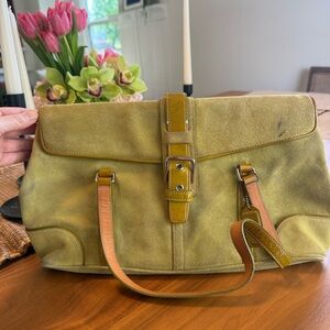 Coach green handbag